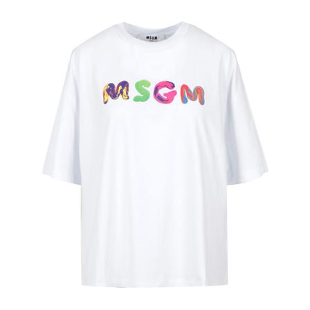 Msgm, T-Shirts Biały, Kobieta, Rozmiar: M
