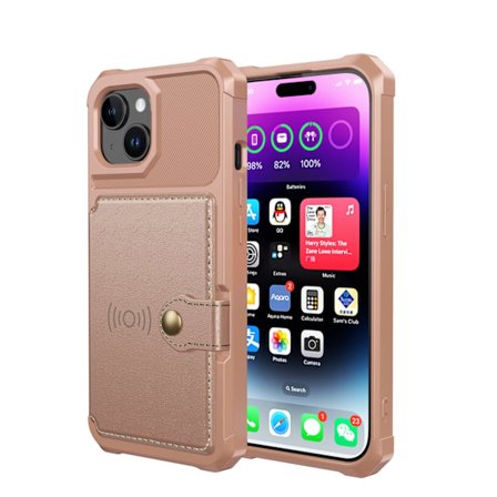 Elegant plånboksfodral i lyxigt PU-läder för iPhone 15