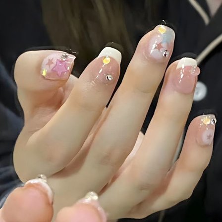 Franska Fake Nails False Nail Press på naglar