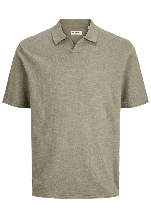 Jack & Jones Polo Shirt JJKANE KNIT SPLIT NECK T-shirts toppar Herr Grön 128