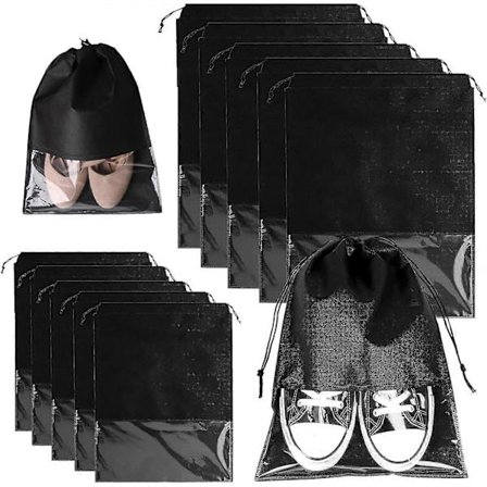 Rejsesko Tasker, Sko Tasker med Snøre til med Gennemsigtig Slids, Bærbare Støvtætte Vandtætte Sko Tasker WU