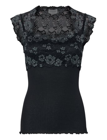 Rosemunde Rwbalta Ss Lace Top - Black - XL