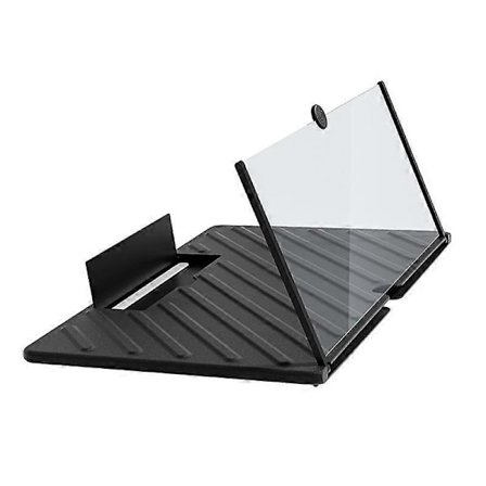 Telefonhållare 20-tums Utskjutbar Mobiltelefonskärmförstärkare HD Skrivbordsvisning Mobiltelefonhållare 20-tums (Svart)