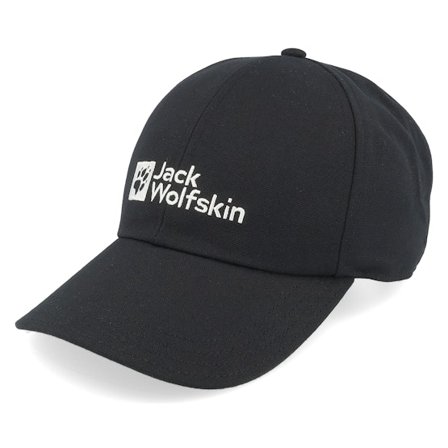 Jack Wolfskin - Schwarz unconstructed Cap - Baseball Cap Black Dad Cap / Unconstructed @ Hatstore