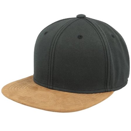 Equip - Svart snapback Keps - Blank Suede Washed Black Snapback @ Hatstore