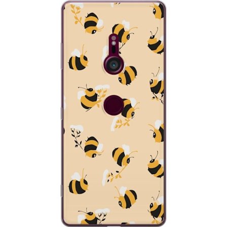 Kompatibelt Mobilskal till Sony Sony Xperia XZ3 Humlor Mönster