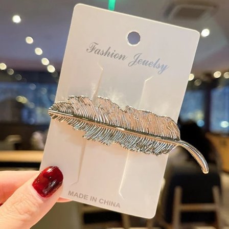 5 st Metallbladform Hårklämma Pärla Sjöstjärna Hårnålar VIT Vit Liten Blad-Liten Blad