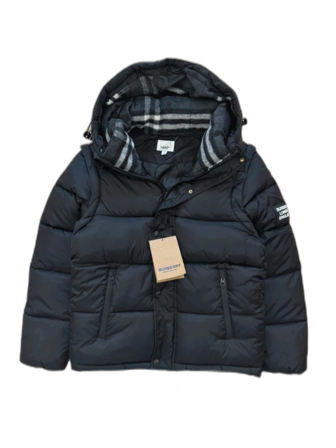 Svart Burberry dunjacka passar L/M