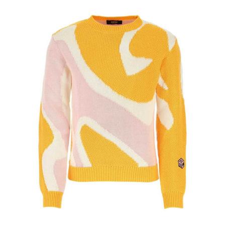 Mcm, Round-neck Knitwear Żółty, Mężczyzna, Rozmiar: S