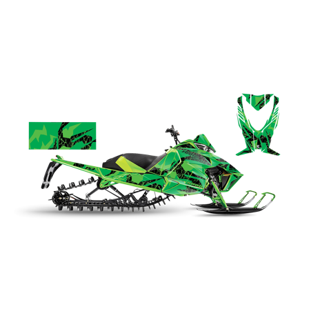 Dekalkit SweTown Hardcore Edition Grön - Arctic Cat ZR 8000 RR 2014-2015