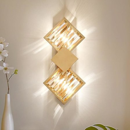 LED Vegglamper Krystallvegglampe Geometrisk Moderne Gull