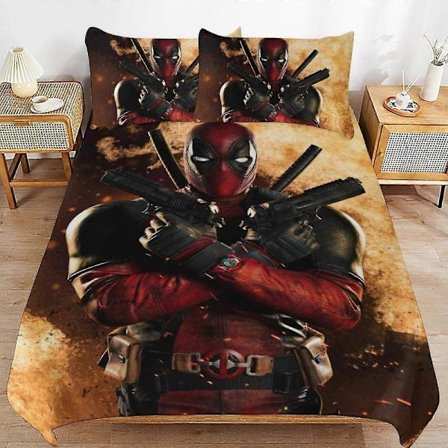 Sødt Anime Sengetøj med 3D-printet Design, Letvægts Værelsesindretning, 1 Dynebetræk og 2 Pudebetræk til Børn 135x200cm