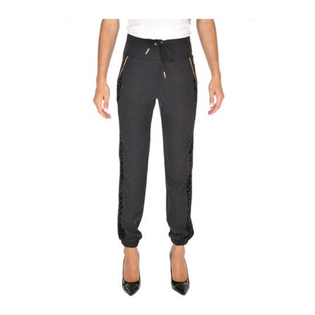Emporio Armani Ea7, Tapered Trousers Zwart, Dames, Maat:M