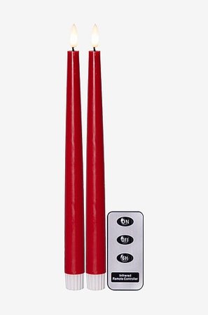 Jotex - Flamme Slim 28cm Röd 2-p - Köp Led-ljus hos Jotex