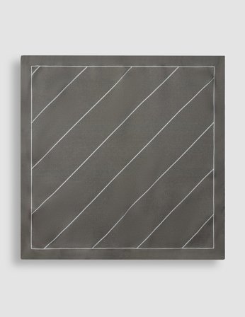 Shaping New Tomorrow - Pocket Square - Brown Pinstripe - Herre - Størrelse One Size