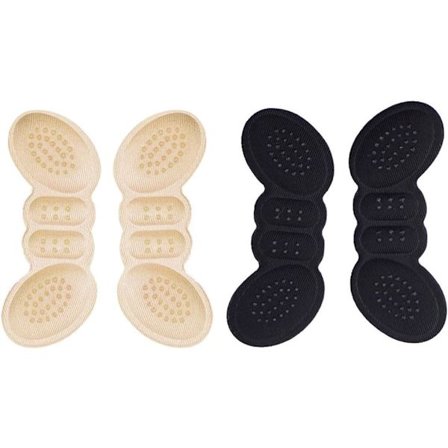 2 par hælpute, hælgrep, hæl innleggsputer, anti blemmer, forhindre hæler fra å gni og skli, forbedret komfort (svart, farget)