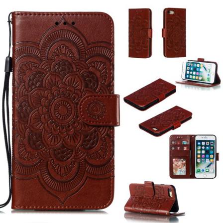 Iphone 7/8/se (2020/2022) - Mandala Plånboksfodral - Brun Brown Brun
