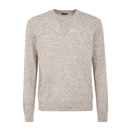 Z Zegna, Round-neck Knitwear Beige, Heren, Maat:L