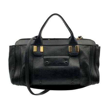 Chloé Pre-owned, Leather Alice Bag Satchel Handbag with Strap Zwart, Dames, Maat:ONE Size