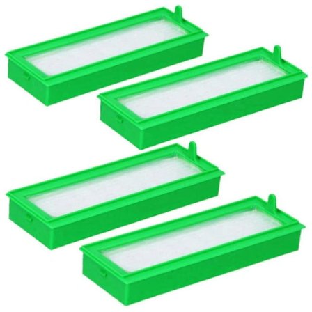 [CA] 4 Filter Passer for Vorwerk Kobold VR200 og VR300 Robotstøvsugere for Støvbeholderen grønn