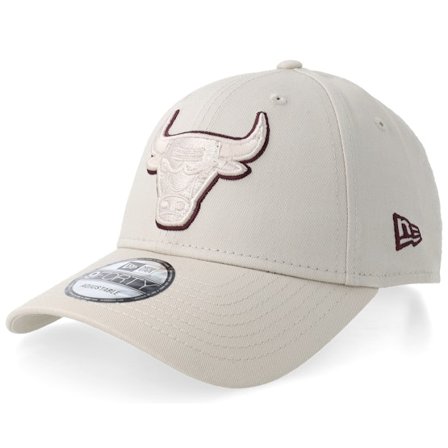 New Era - NBA Beige adjustable Czapka Z Daszkiem - Chicago Bulls Team Outline 9FORTY Stone Adjustable @ Hatstore
