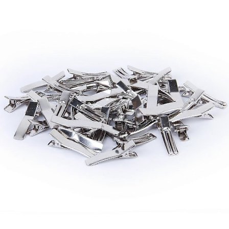 50 Metallista Kaksipiikkistä Alligaattoriklipsiä Hampailla DIY Tyttöjen Hiusrusetteihin Askarteluun 35mm