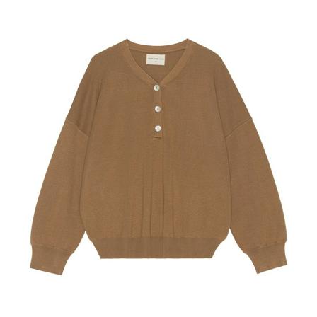 Moshi Moshi Mind About Knit V-Neck , Bruin , Dames , Maat: M T-shirts