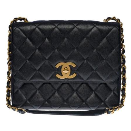 Chanel Vintage, Pre-owned Leather chanel-bags Zwart, Dames, Maat:ONE Size,leer