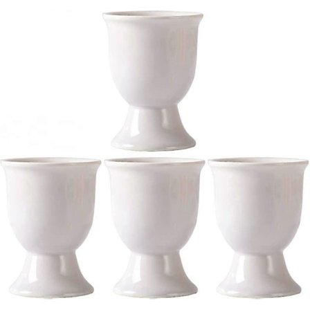 4-pak Æggebæger Keramiske Æggebægre, Morgenmad Kogt Æggebæger Sæt, Ensfarvede Keramiske Kopper, Velegnet Til Mikrobølgeovn Og Opvaskemaskine (di Man)