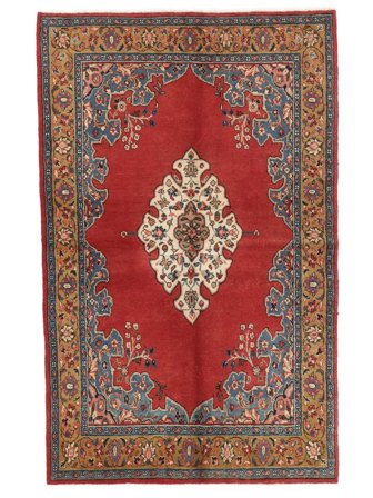 Sarouk Rug Hand Knotted 128X201 Dark Red/Brown Persia
