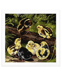 Stickpackung Bild Hühner