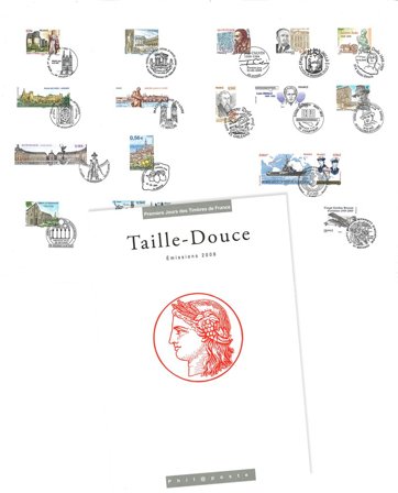 Frankrig - Mappe med stålstiksmærker 2009