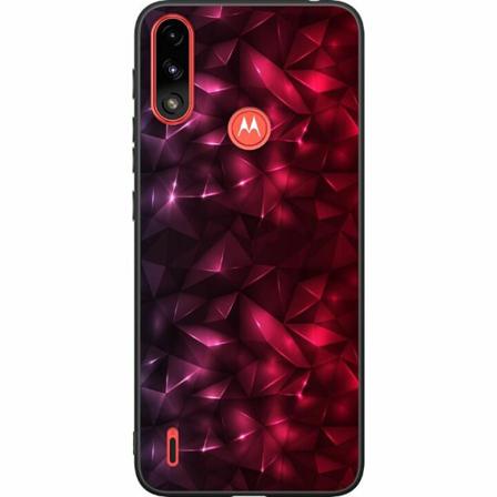 Motorola Moto E7i Power Svart Skal Tempting Red
