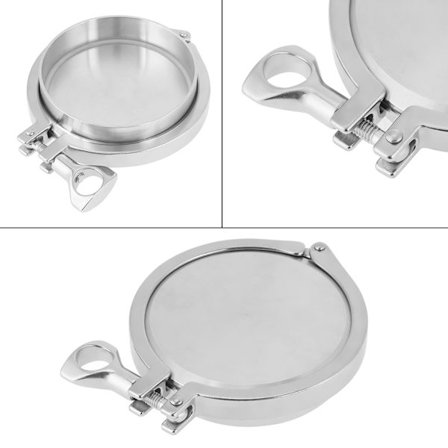 1 sett sanitære rørfittings i rustfritt stål 102 mm 4" Endestykke Sveiseflens Klemme Pakning