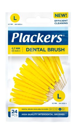 Plackers Dental Brush mellomromsbørste 0,7 mm L, 24 stk