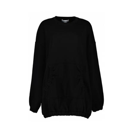Reinders, Smoked Sweater Jurk Zwart, Dames, Maat:ONE Size