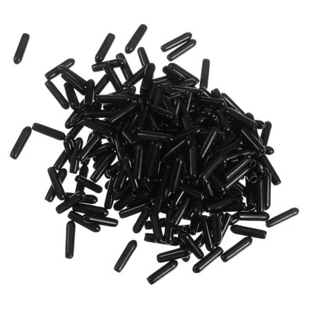 250 kpl Musta Putkiposti Pultti Ruuvi Kumilenkki Suoja Kannen Putken Pääty KORKIT Musta 1,8X0,25CM Black 1.8X0.25CM