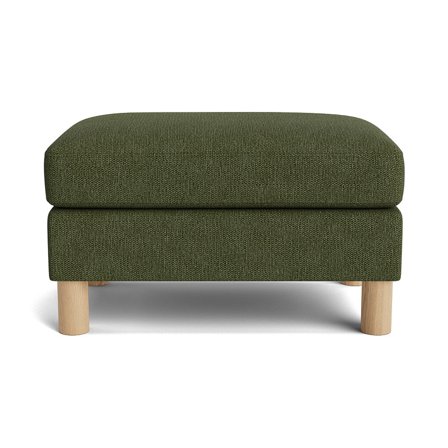 Haven Pouf Aragon Grün - Moderner Polsterhocker im skandinavischen Design, bequemer Sitzhocker für das Wohnzimmer, 44cm Höhe, zeitlos elegant.