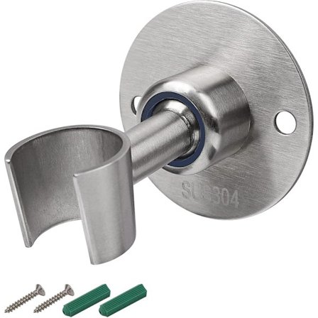 Duschmunstyckeshållare, Väggmonterad duschmunstyckeshållare i rostfritt stål, Justerbart duschväggfäste, Duschhållare för badrum, perforerad 