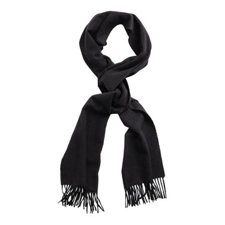 Gant Solid Wool Scarf , Zwart , Heren , Maat: ONE Size Sjaals