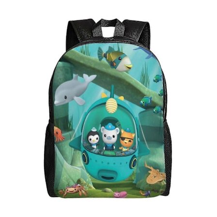 b6402 Octonauts Ryggsekk Stor Kapasitet Skolesekk Bokveske Casual Daypack Ryggsekker For Kvinner Menn Barn uji6402 (FMY)