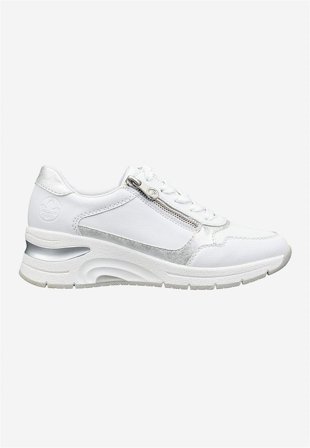 Rieker - Sneakerser i skinn i hvit for damer i størrelse 36 - Cellbes