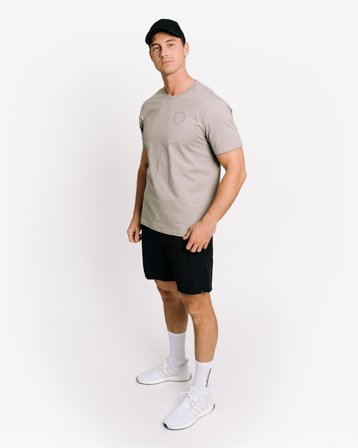 MM Sports Workout T-shirt Emblem, Smoked Grey