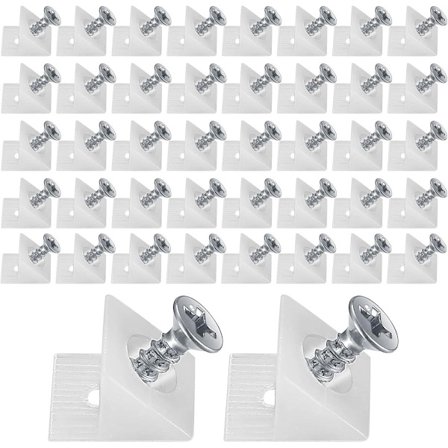 50 stk - skuffkiler - skuffreparasjonssett - L-formede skuffkiler - m/ skruer - monteringskiler