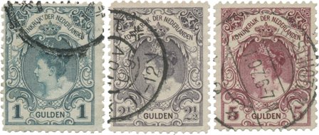 Holland 1899-1905 - NVPH 77-79 - Stemplet