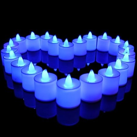 24 st batteridrivna LED-ljus, flamlösa