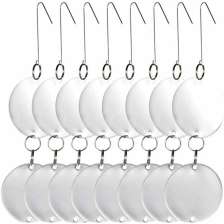 8 Fugle-Afskrækkende Diske Rustfrit Stål CD Dobbeltsidet Reflekterende Fugle-Afskrækkelse Duer Måger Svaler Spurve Stære Solsorte