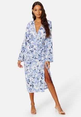 Bubbleroom Occasion Louiza Dress Blue / Floral Klær