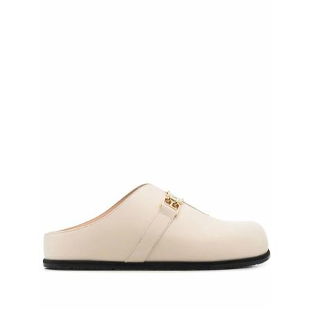 Bally Francine logo-plaque 30mm slippers , Beige , Dames , Maat: 39 EU