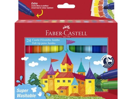 FABER-CASTELL Fiberpenna Jumbo 24/fp - Lyreco - Skola och förskola - Pennor och tillbehör - Fiberpennor - Standard
